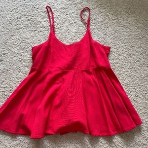 Red Tie Back Tank Top! Size Small!